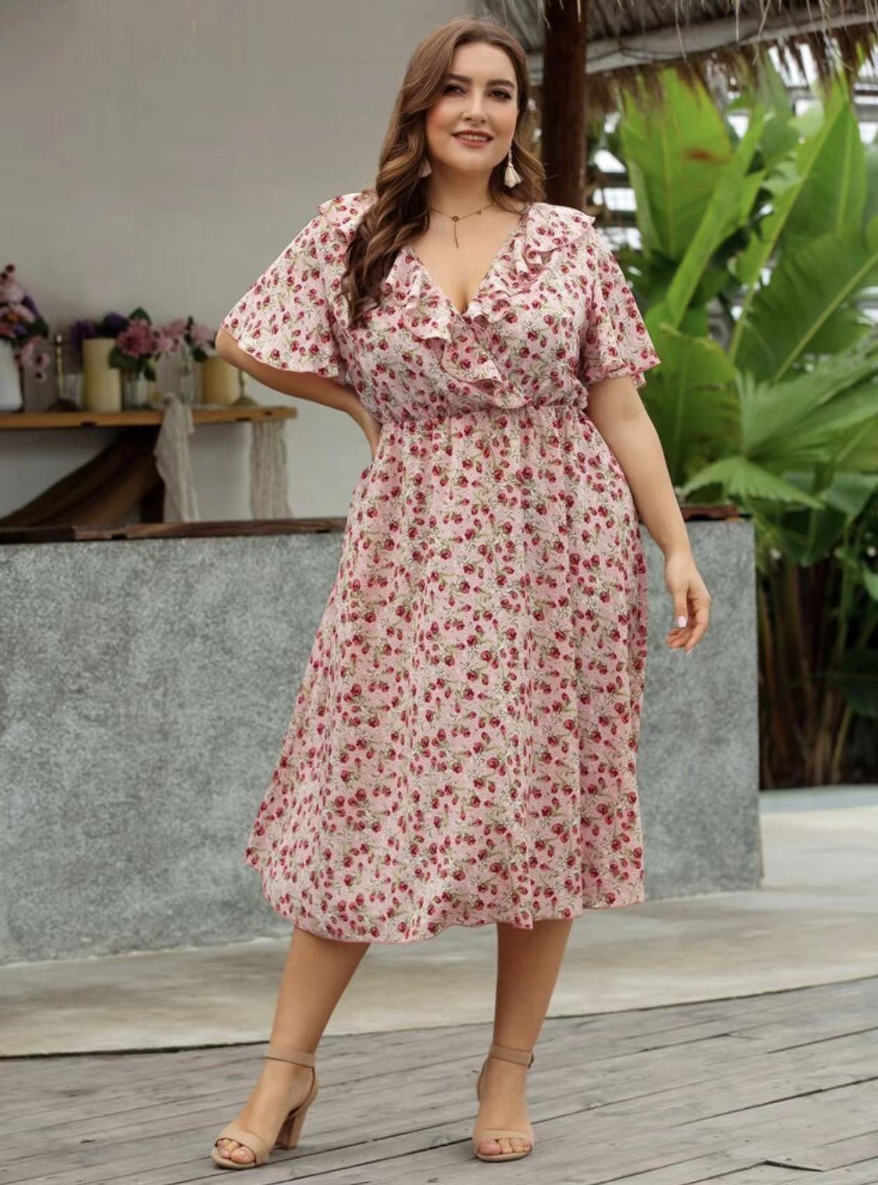 Casual dress design on sale for plus size ladies