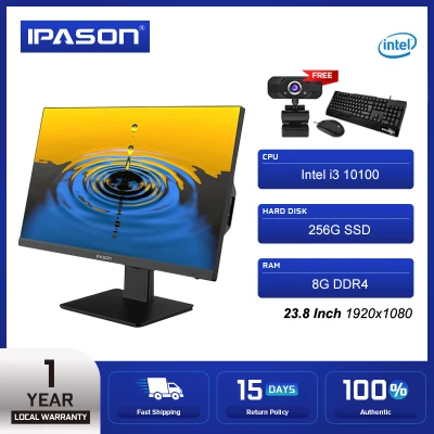 Ipason P23 All-in-one PC i3 10100 8G DDR4 RAM 256G SSD Office Desktop Computer With High 23.6-inch HD Screen Free Keyboard & Mouse For Photoshop CS6 LOL DOTA2 (2)
