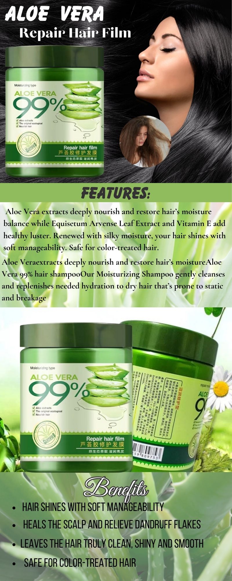 aloe vera para beber Aloevine 20-500ml / 16.9oz