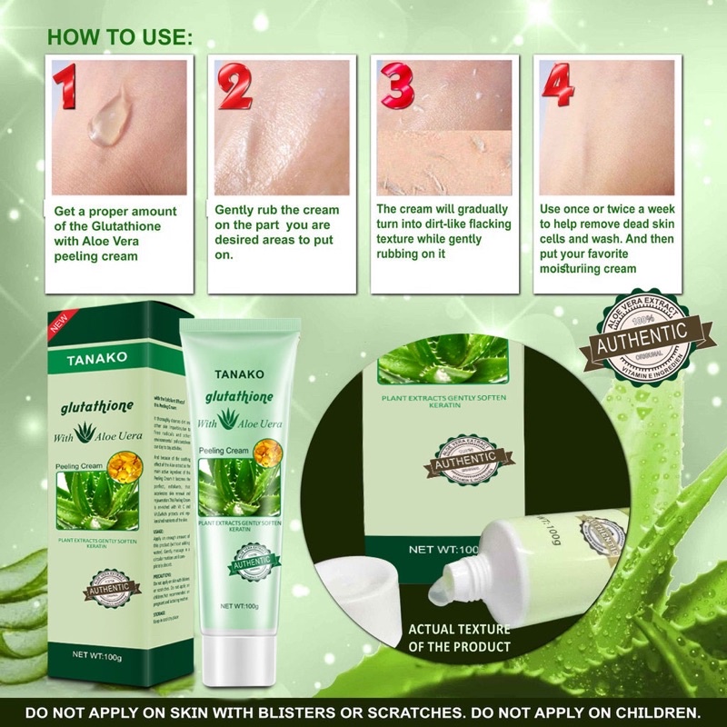 tanako glutathione Totuang Tanako Glutathione With Aloe Vera Magic Peeling Gel Cream 100g