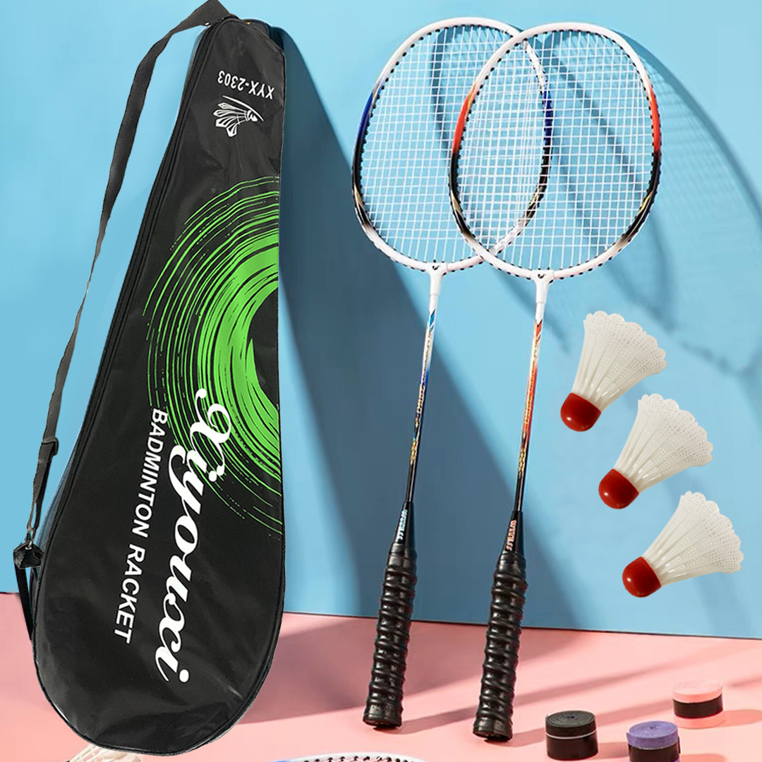Badminton racket set 3pcs double racket with free shuttlecock for student Professional badminton racket Lazada PH
