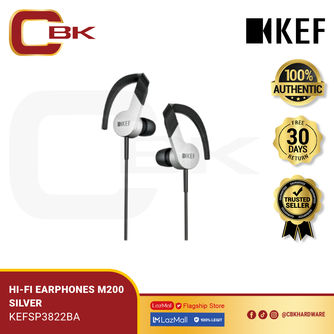 KEF HI-FI M200 Earphones (Silver)