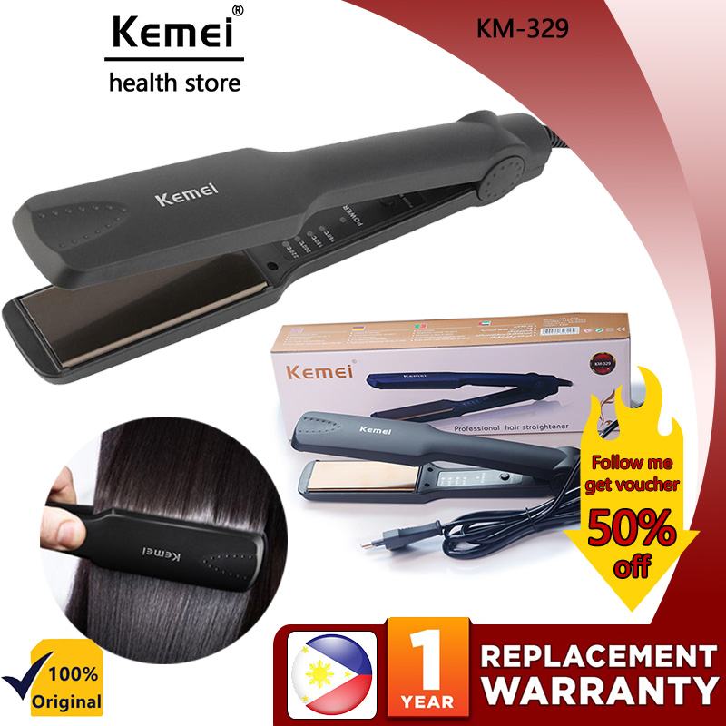 Kemei Professional Hair Straightener with Temperature Control up to 220 C