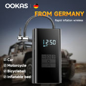 OOKAS Wireless Air Compressor Pump for Cars, Motorcycles, Bicycles
