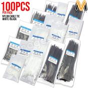 100pcs Nylon Self-Locking Cable Ties - Multipurpose Zip Ties