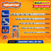 WADFOW Concrete Drill Bit Set 5PCS, 4mm to 10mm
