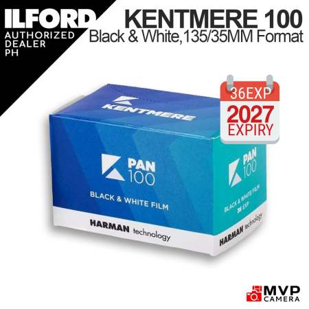 Ilford Kentmere 100 35mm B&W Film, 36 Exposures (M