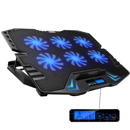 LC-8 Laptop Cooler Cooling Pads with 6 Super Mute Fans