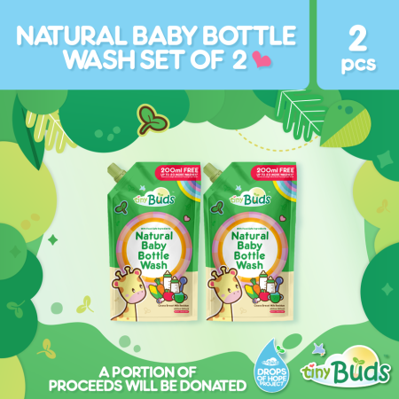 Tiny Buds Baby Bottle Wash Refill 600ml Set of 2