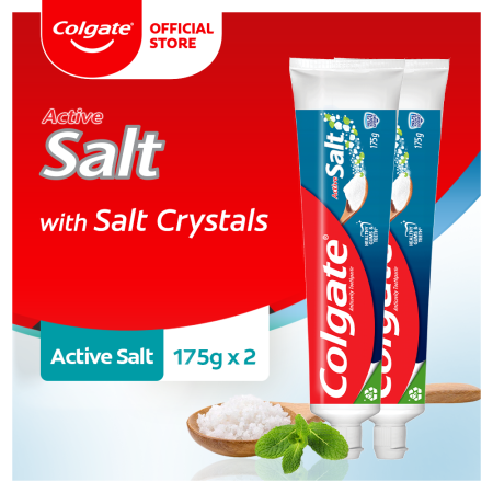 Colgate Active Salt Natural Toothpaste 175g Twin Pack