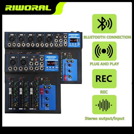 Bluetooth Mini Mixer Sound System with DSP and USB Interface