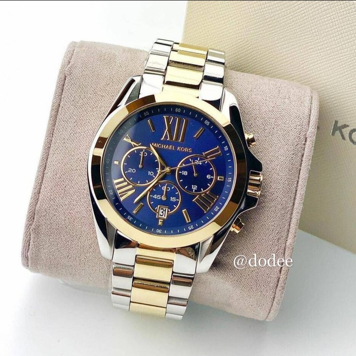 Michael Kors Blue Gold Plated Stainless Steel Channing MK5894 Womens  Wristwatch 38 mm Michael Kors  TLC