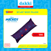 Dakki 16" x 40" Mickey Line and Solid Body Pillow