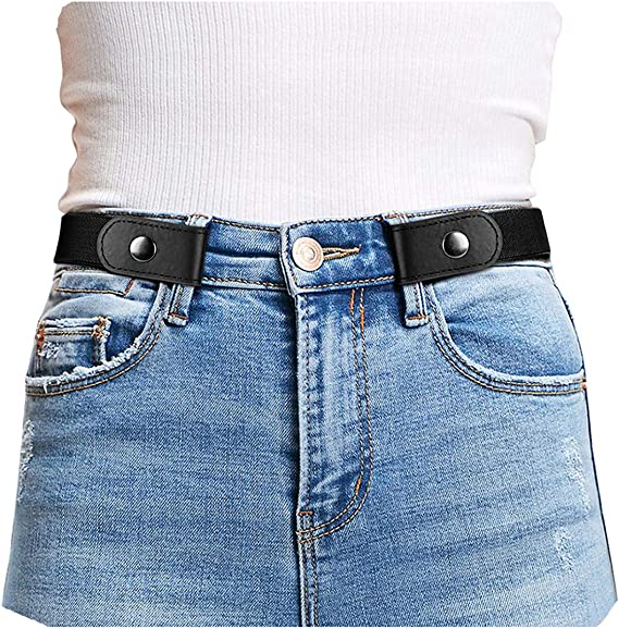 SPRING PARK 2pcs No Buckle Free Elastic Belt For Women Men Comfortable Adjustable Invisible Stretch Waist Belt For Jeans - View #9