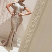Glitter Maxi Dress - Banquet Queen Style (Brand: Unknown)