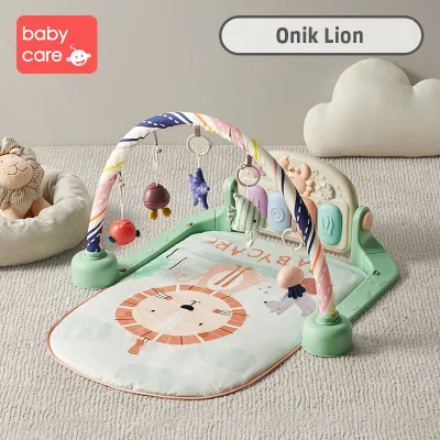 babycare Baby Play Gym With Music Play Mat Gaming Carpet Educational Rack Toys Musical Piano Soft Lighting Rattles Toys Activity Gym Playmats Infant Fitness (1)