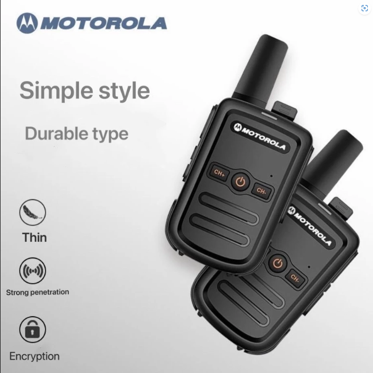 Motorola Mini Two Way Radio Walkie Talkie Long Range 10KM Outdoor 5W 16 Channels UHF