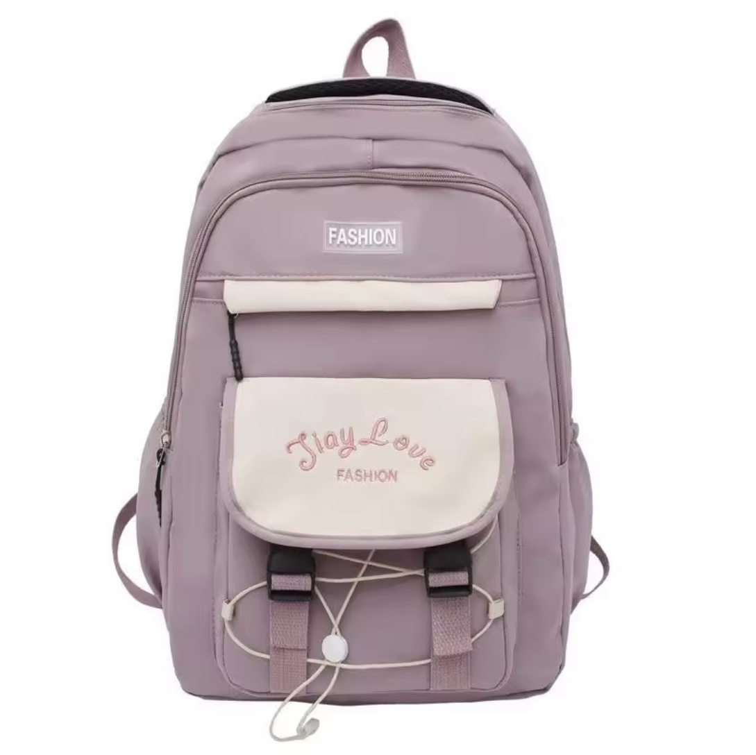 Cute Girls Backpack Set PU Leather 3 in 1 Women Sling Bag Card Holder Beg  Glas | Shopee Malaysia
