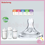 Wide Silicone Nipples Replacement for Baby Bottles - Frosted Spiral