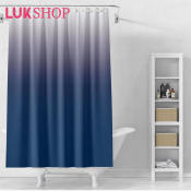 LUK Gradient Shower Curtain Waterproof 3 Tone Shower Curtain