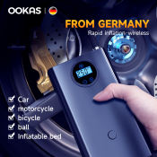 OOKAS Wireless Tire Inflator: Portable, Intelligent Air Pump