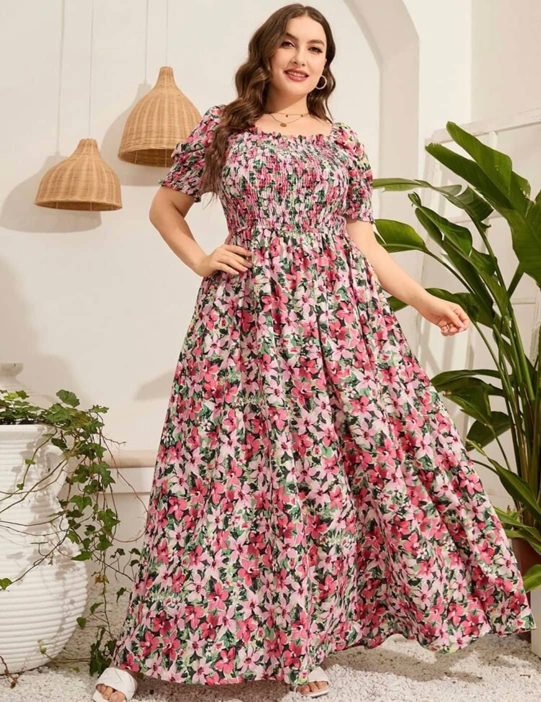 Plus size shop floral maxi dress