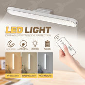 Magnetic LED Desk Lamp with Remote Control - Dimmable