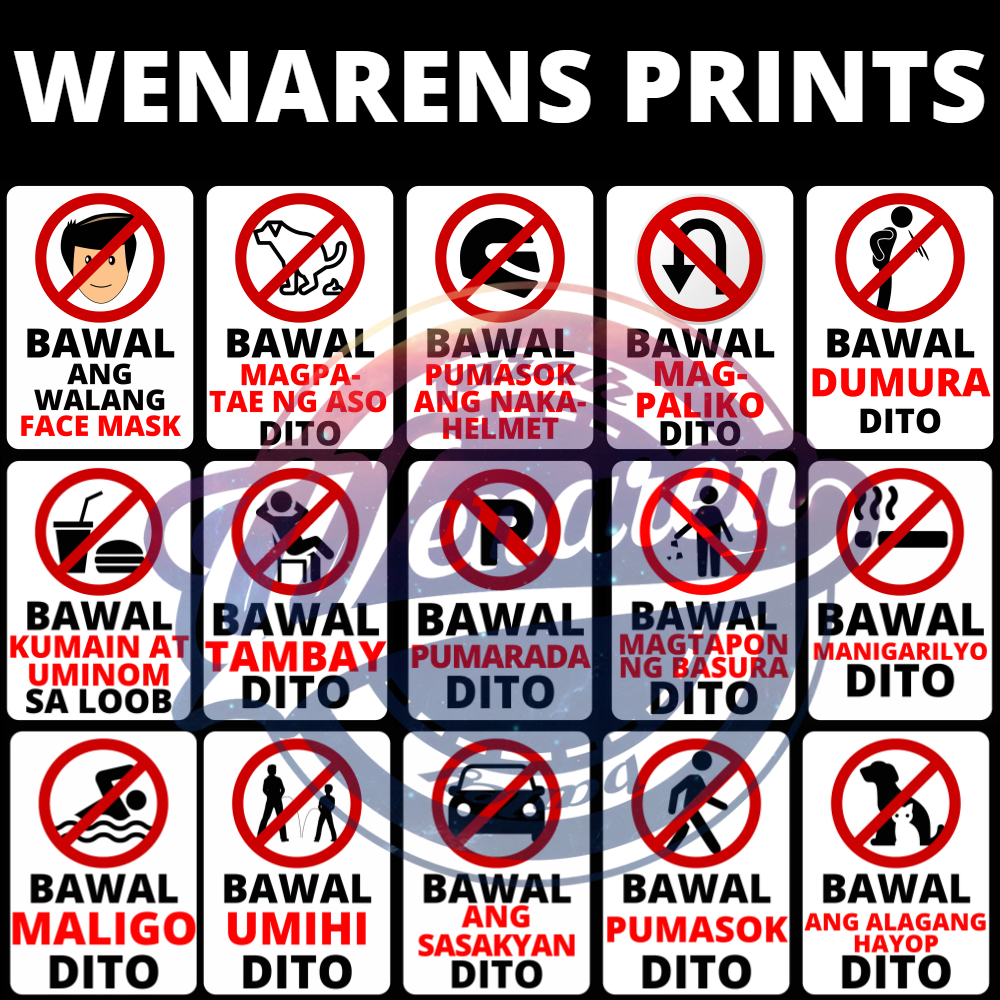 Tagalog Warning Signs