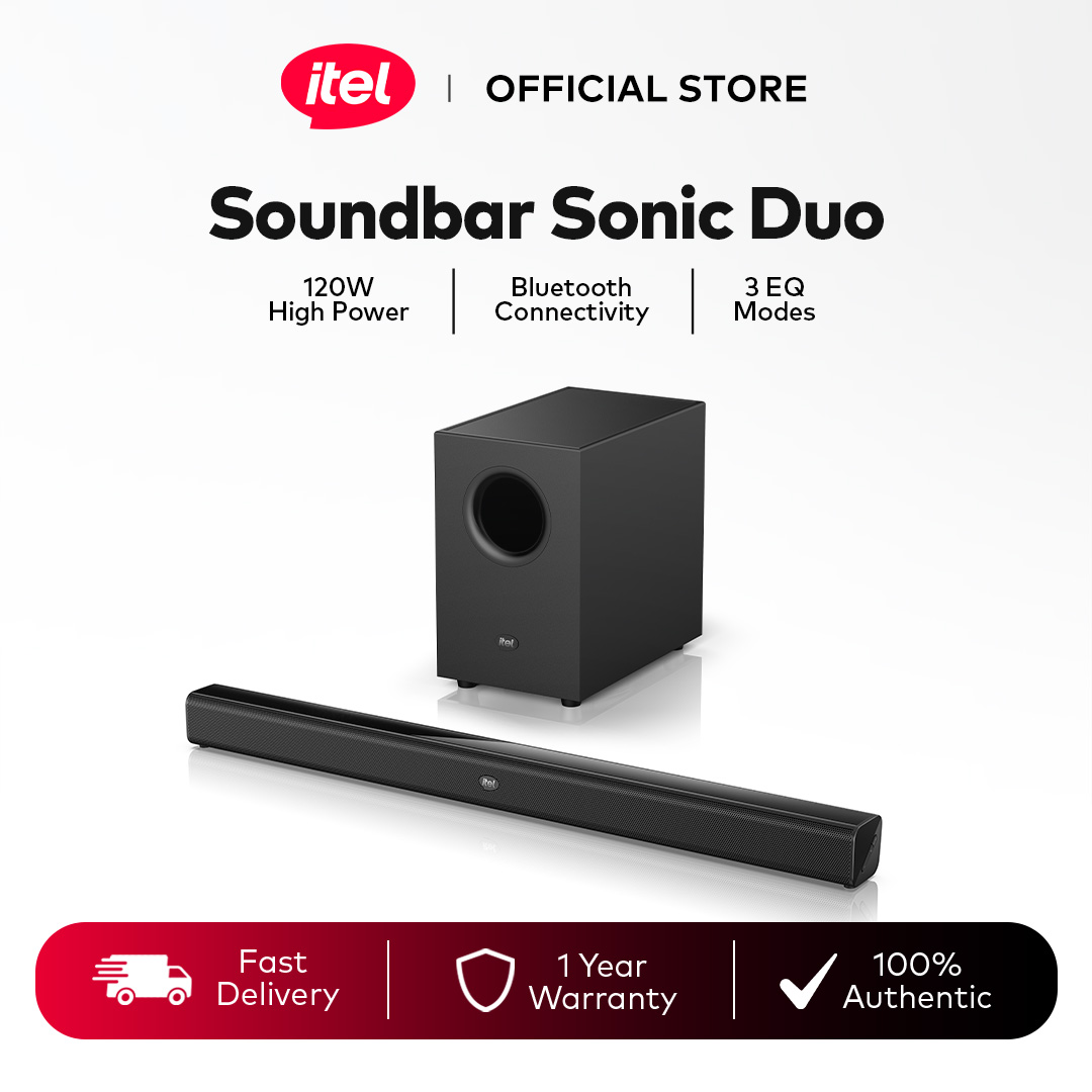 itel Sound Bar Sonic Duo Bluetooth Speaker / 120W / Strong Bass 3EQ Modes / HDMI ARC