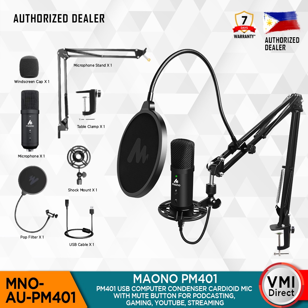 Latency　Monitoring　-VMI　Microphone　USB　DIRECT　MAONO　192KHz/24Bit　Lazada　AU-PM401　Zero　PH