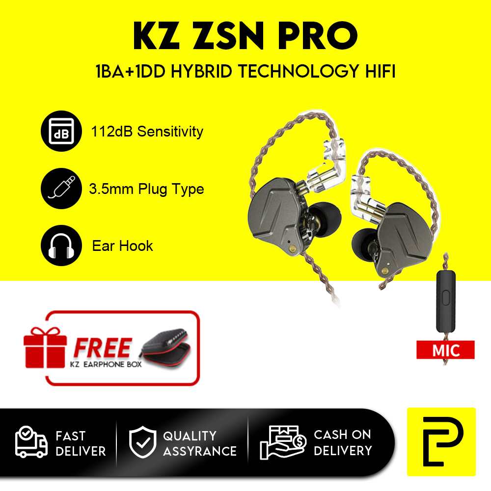  KZ ZS10 PRO X HiFi IEMs Upgraded 1DD+4BA Hybrid Driver HiFi in  Ear Headphones Earphones with Alloy Faceplace Detachable Cable for  Audiophile Musician DJ Stage (Matte Black,Without Mic) : Electronics