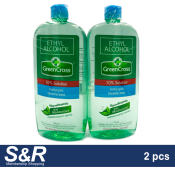 Green Cross 70% Ethyl Alcohol Antiseptic Disinfectant (2x500m
