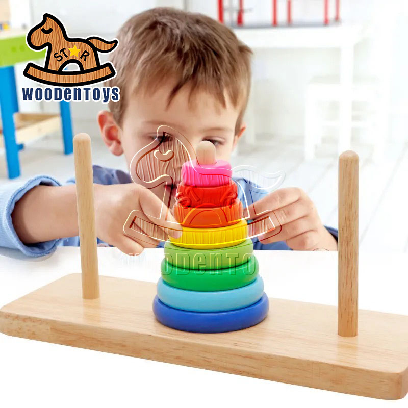 Tower of Hanoi Nonirritating Wooden Blocks Local Supplier Warranty