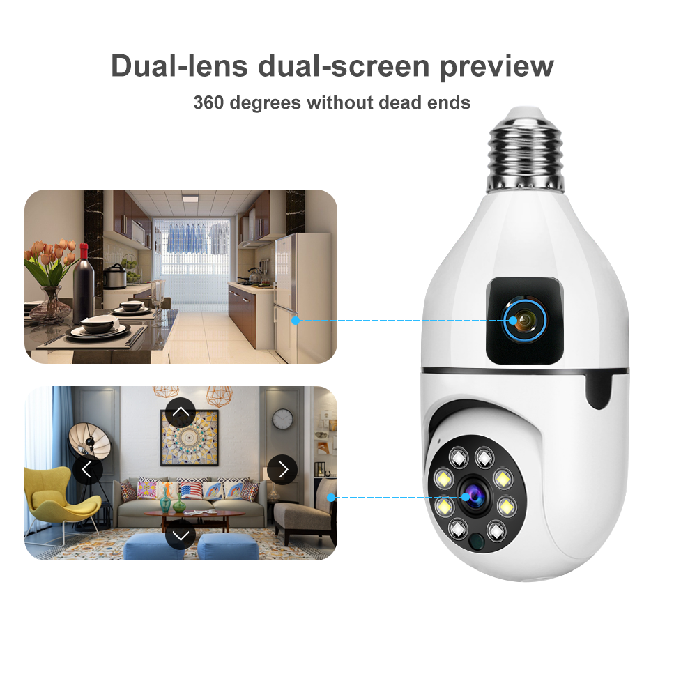 V360 Pro 4MP WIFI Wireless Indoor Mini Camera E27 Bulb CCTV Camera