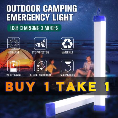 Rechargeable LED Emergency Light - Portable USB Camping Lamp