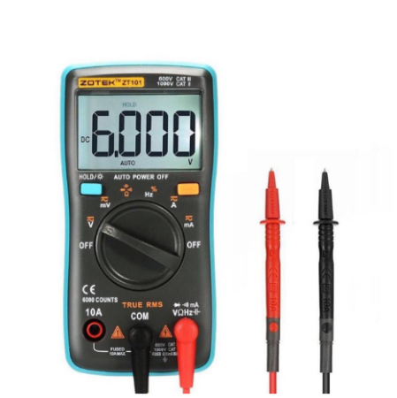 ZOTEK ZT102 Digital Multimeter, 6000 Counts Auto Ranging Tester