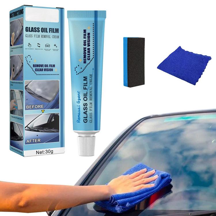 DHZLH Car Glass Oil Film Cleaner, Glass Oil Film Remover for Car, Glass  Film Removal Cream