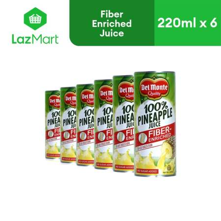 Del Monte 100% Fiber Pineapple Juice Drink - 220ml, Save P10