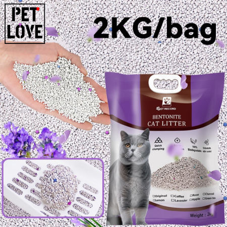 Natural Bentonite Cat Litter Sand, Odor Eliminator, Fast Clumping