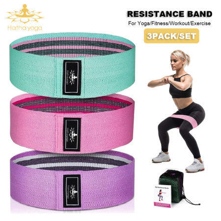 Hatha Yoga Booty Bands - Non-Slip Resistance Bands