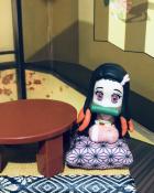 Demon Slayer Kimetsu no - Yaiba - Nezuko Kamado- Chibi with Detachable Pillow Japan Authentic