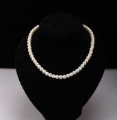Maraa White 8mm Faux Pearl Beads Necklace
