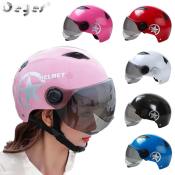 Ceyes Half Open Face Motorcycle Helmet - For Men and Women