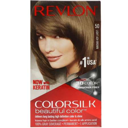 Revlon ColorSilk Hair Color, 50 - Light Ash Brown