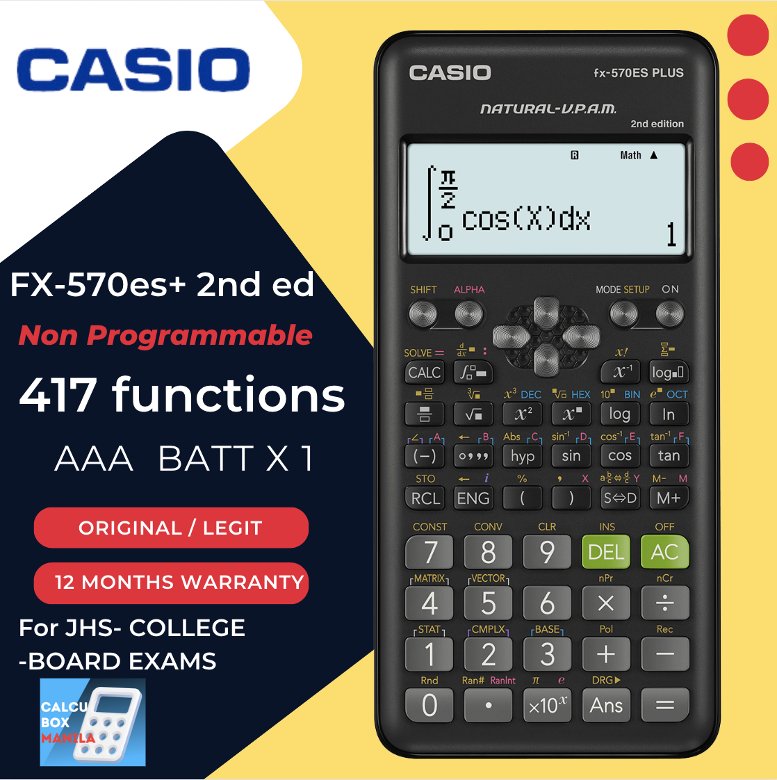 Calculadora casio discount fx 570 plus