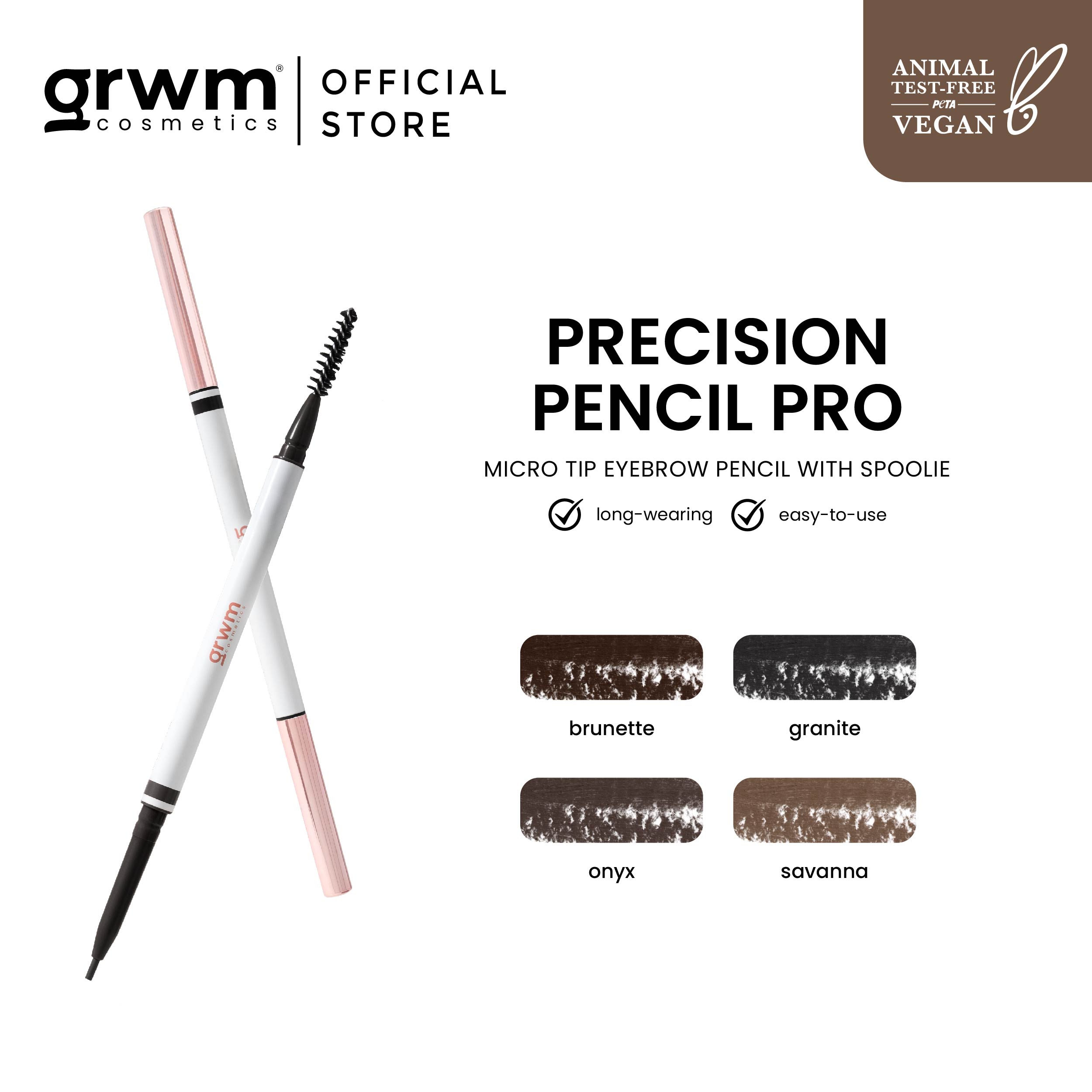 Discount on GRWM Cosmetics  shoes - SKU: GRWM Cosmetics Precision Pencil Pro - Micro Tip Eyebrow Pencil with Spoolie