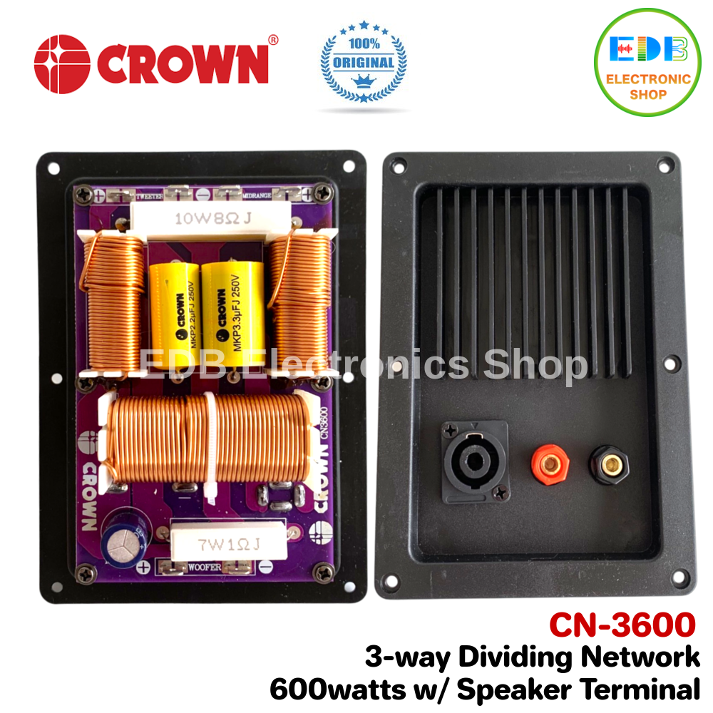 Original Crown Dividing Network CN-2500 / CN2500 2-way 500 watts Dividing  network Crossover | Lazada PH