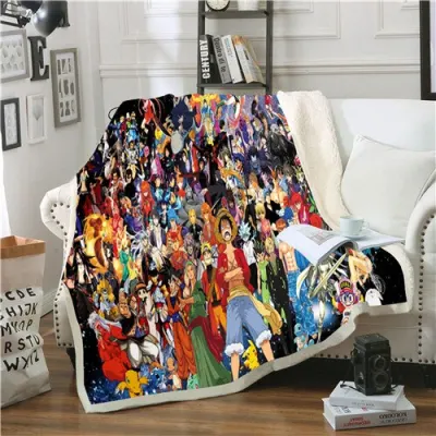 Anime a piece blanket design flannel I see printed blanket sofa warm bed throw adult blanket sherpa style-2 blanket (13)