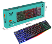 AKC Wired LED Keyboard - Silent, Waterproof Desktop Keyboard