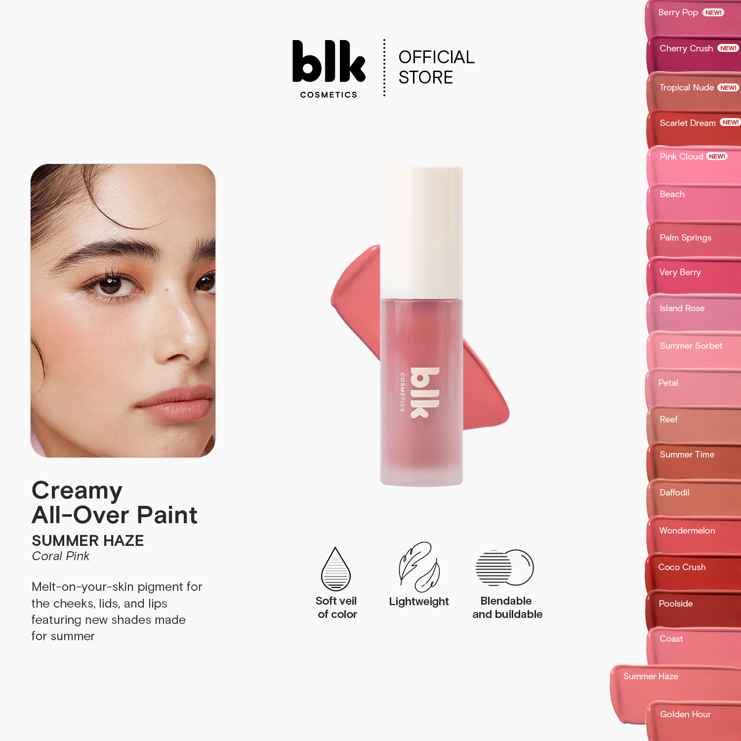 Discount on blk cosmetics  shoes - SKU: blk cosmetics fresh creamy all over paint summer haze